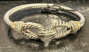 Two Tone Twist Bangle