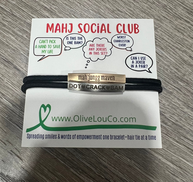 Empowerment Bracelet~Hair Ties-Mah Jongg Social Club