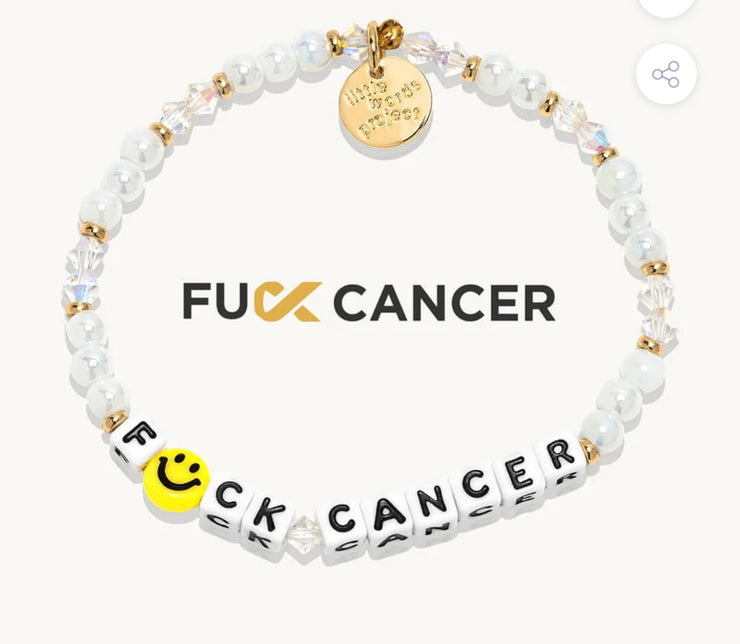 Little Words Project Beaded Bracelet "F*ck Cancer”