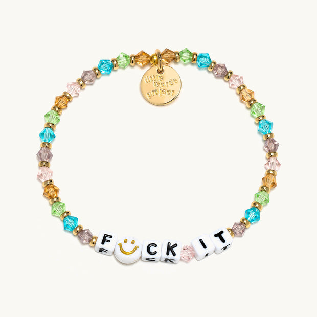 Little Words Project Beaded Bracelet "F-ck It”