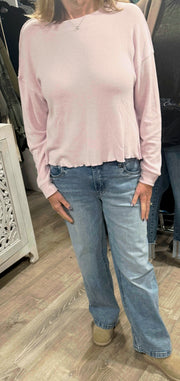 Baby Mauve Brushed Rib Top