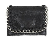 Chain Mini Wallet- Available in Black, Taupe & Silver