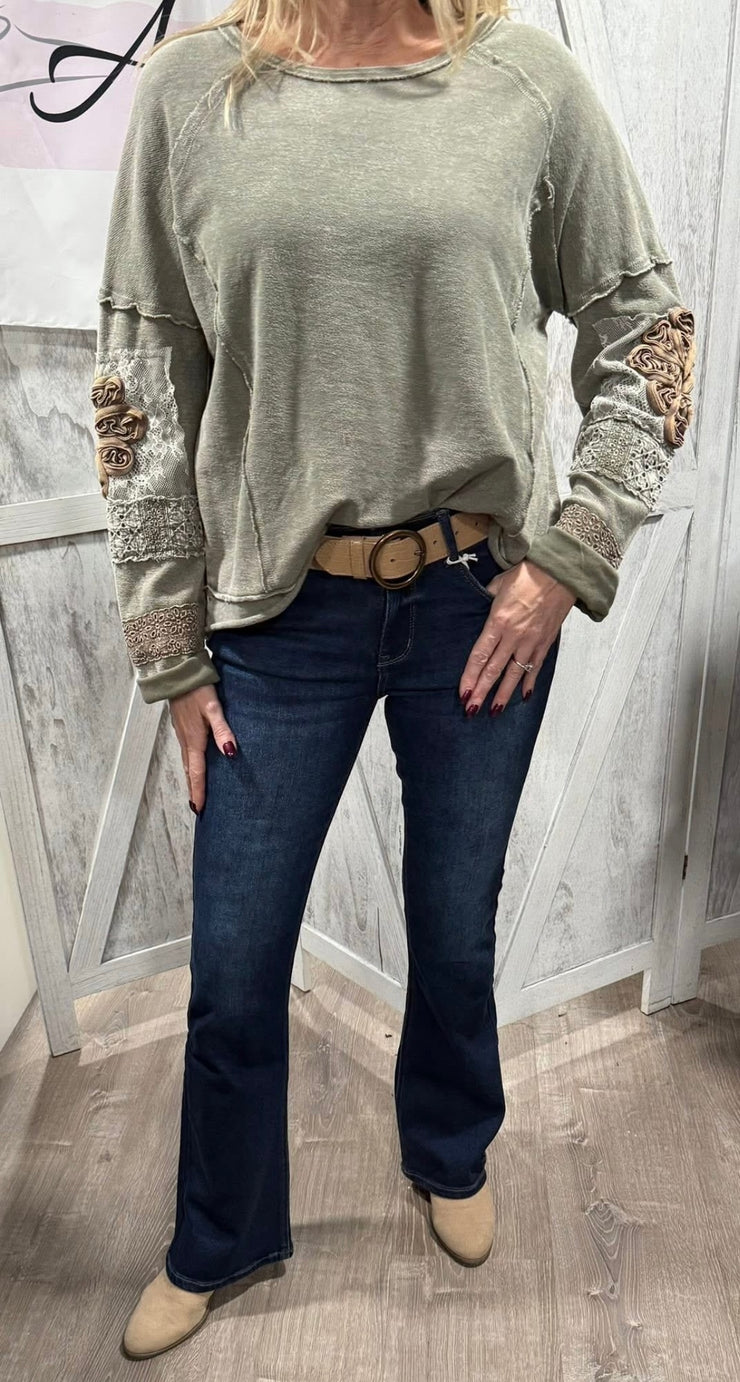 Mid Rise Dark Wash Bootcut Jeans- Available in Medium Wash Too!