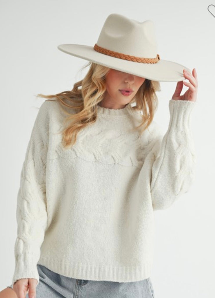 Off White Cable Detail Sweater