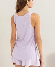 Lavender V Neck Tank Top
