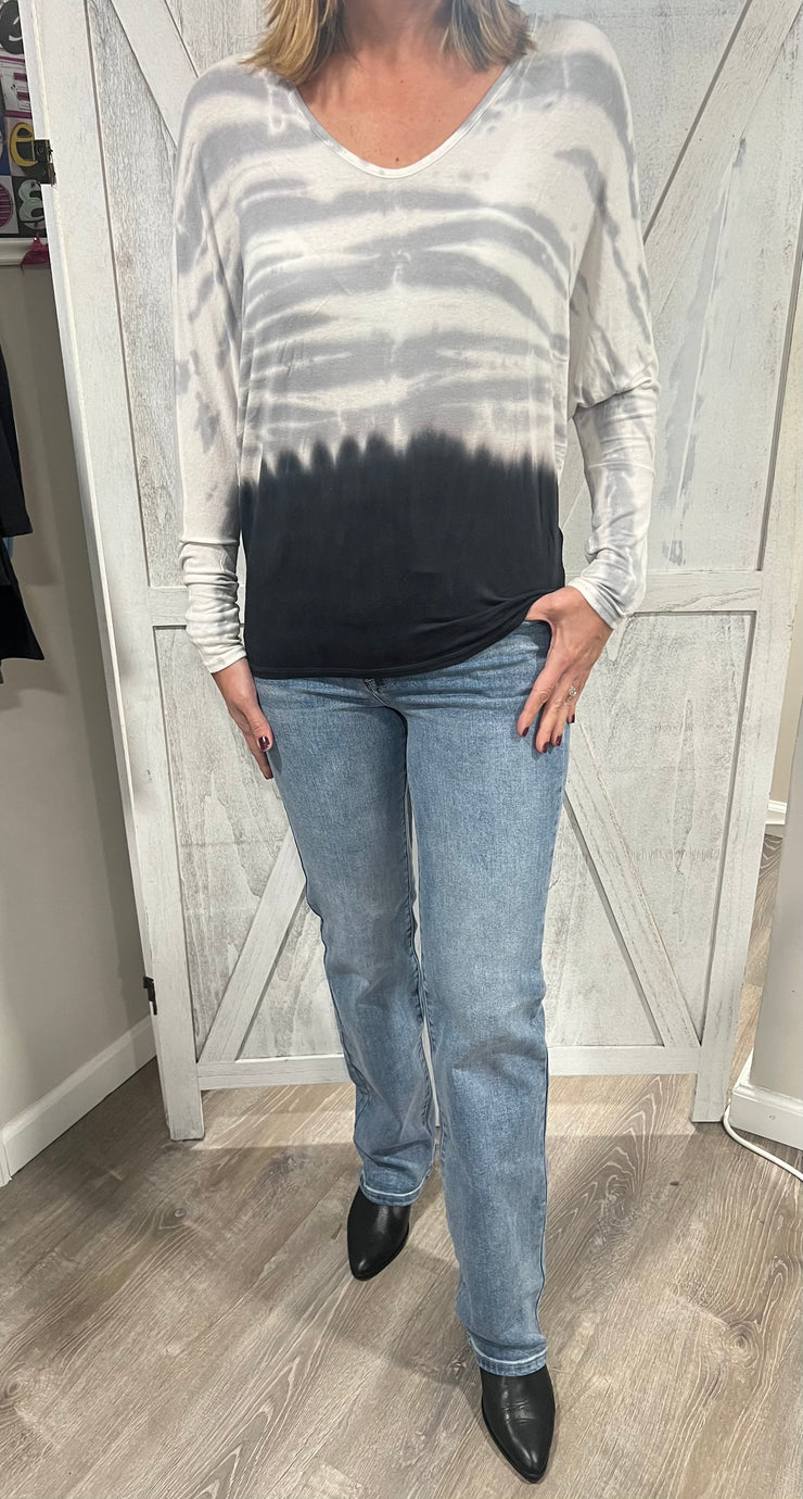 Soft Viscose Jersey Tie & Dip Dye Top