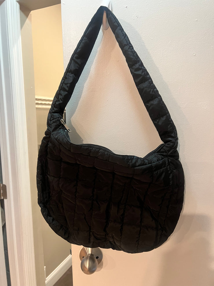 Black Puff Quilt Bag