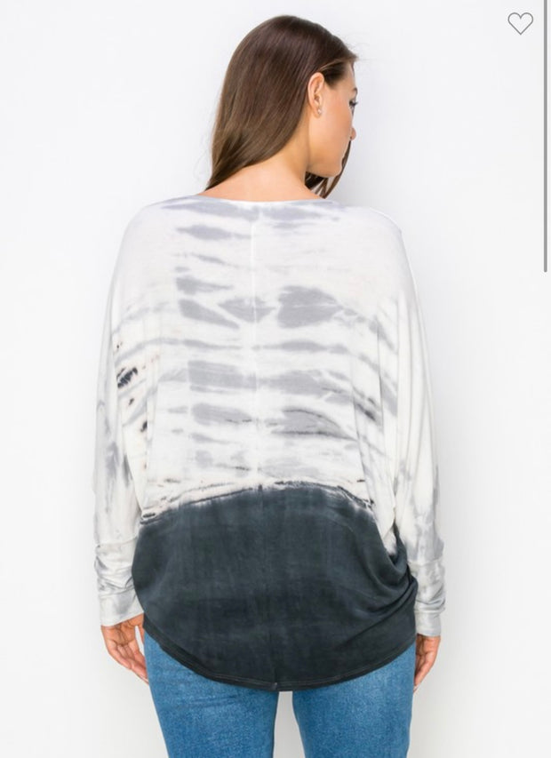 Soft Viscose Jersey Tie & Dip Dye Top