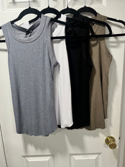 Super Soft & Light Weight Round Hem Rib Knit Tank