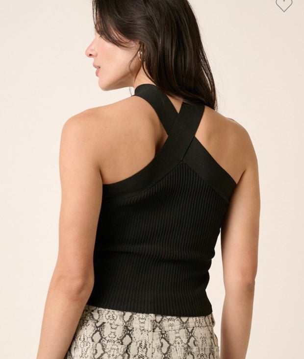 Black Criss Cross Top