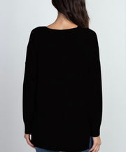 Black V Neck Super Soft Pullover