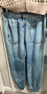 Faux Denim Jogger Jean