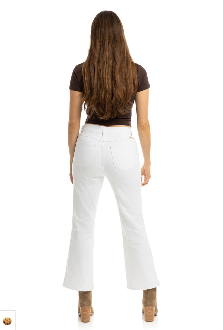 White Demi Boot Cropped Jeans