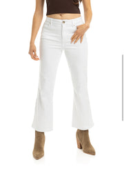 White Demi Boot Cropped Jeans