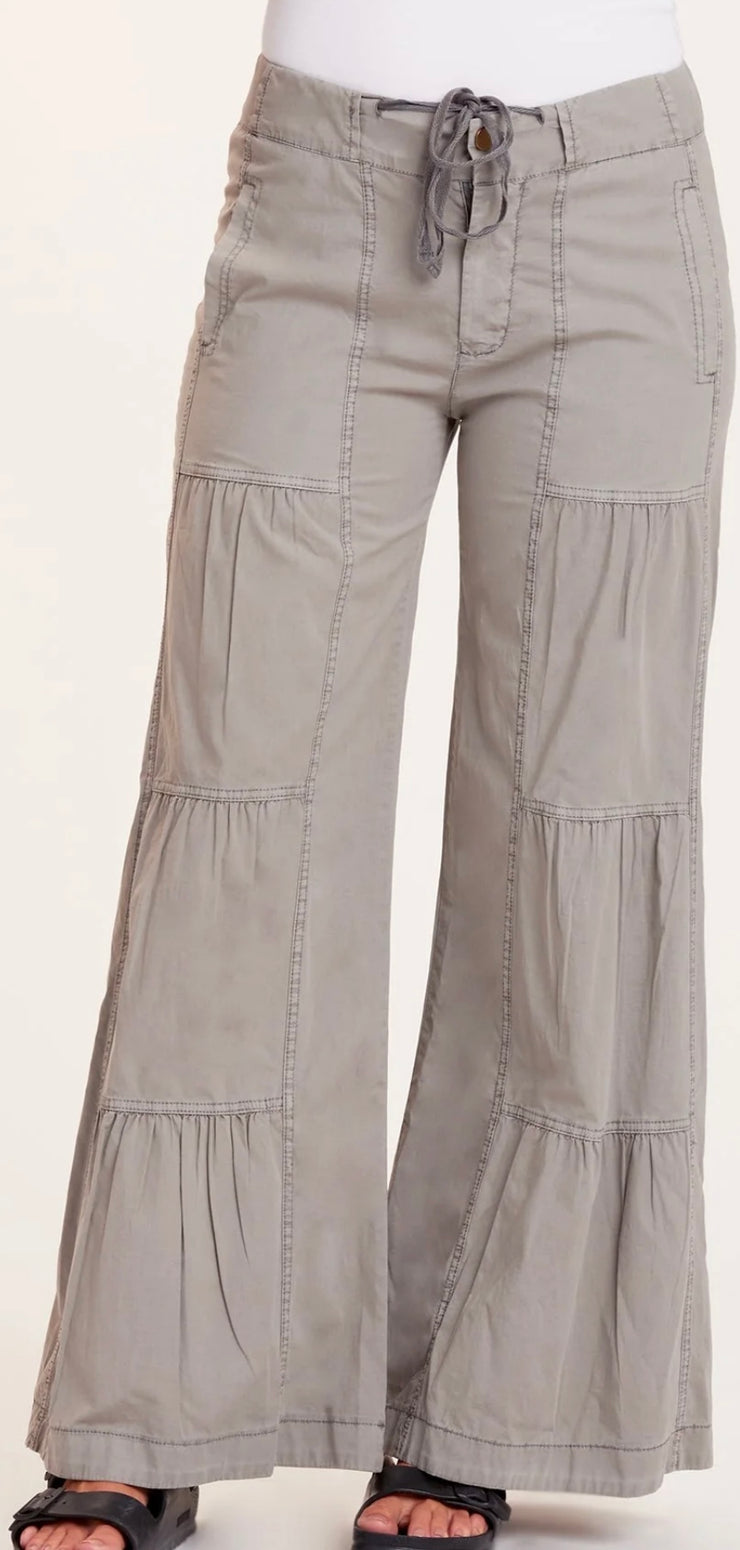 Wearables Terraced Wide Leg Pant- Available in Black & Frost