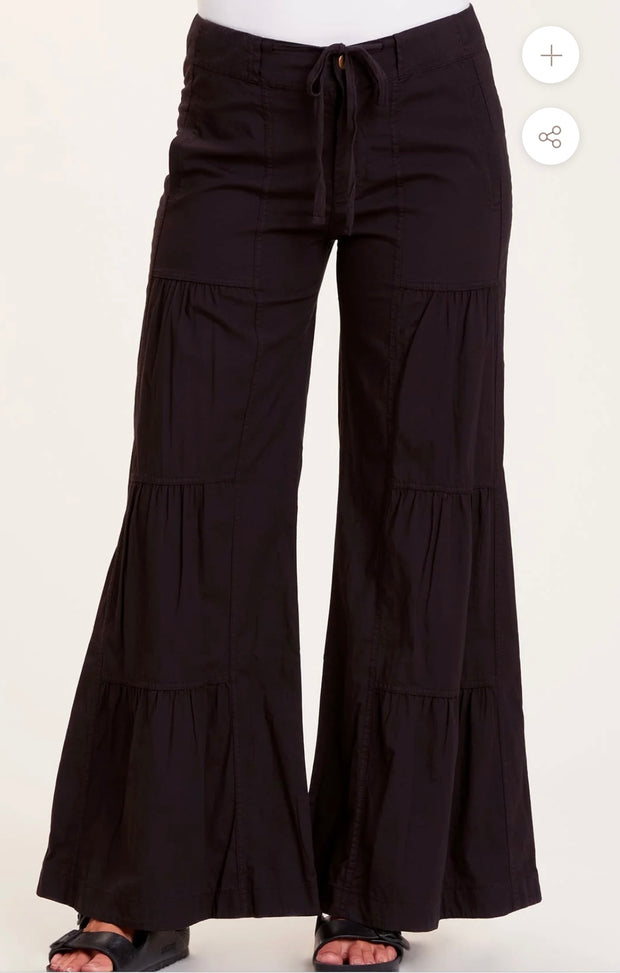 Wearables Terraced Wide Leg Pant- Available in Black & Frost
