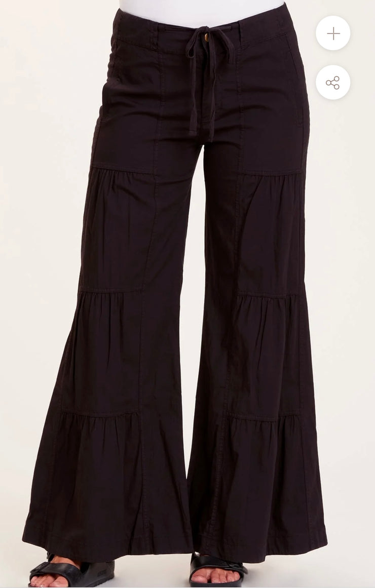 Wearables Terraced Wide Leg Pant- Available in Black & Frost