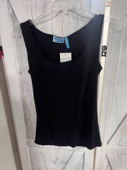 Square Neck Tank With Shelf- Black or White