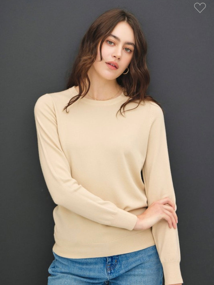 Classic Round Neck Super Soft Sweater- Available in 3 Colors!!!