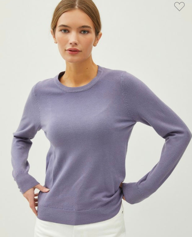 Classic Round Neck Super Soft Sweater- Available in 3 Colors!!!