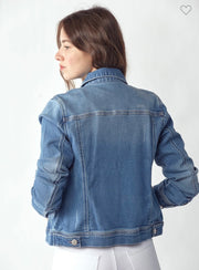 Soft Vintage Med Washed Denim Jacket - Available in Dark Wash too