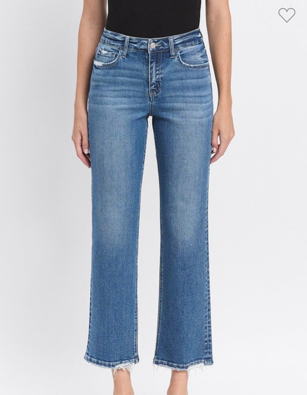 High Rise Straight Jeans