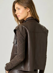 Dark Chocolate Faux Leather Vest