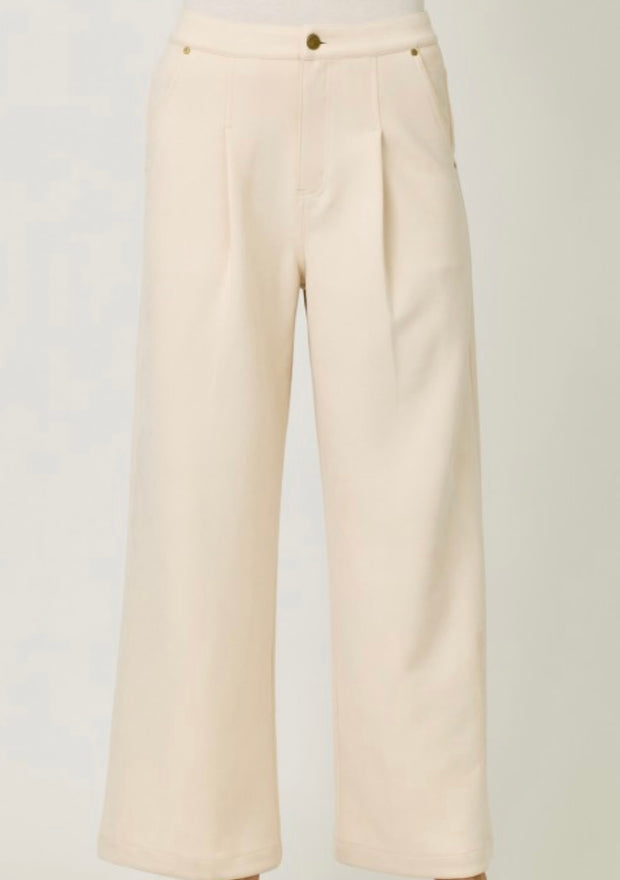Ivory Suede Trouser- Matching Bomber Jacket Available