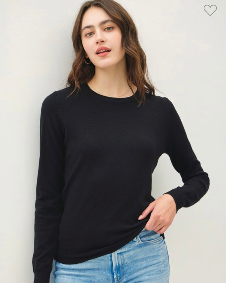 Classic Round Neck Super Soft Sweater- Available in 2 Colors!