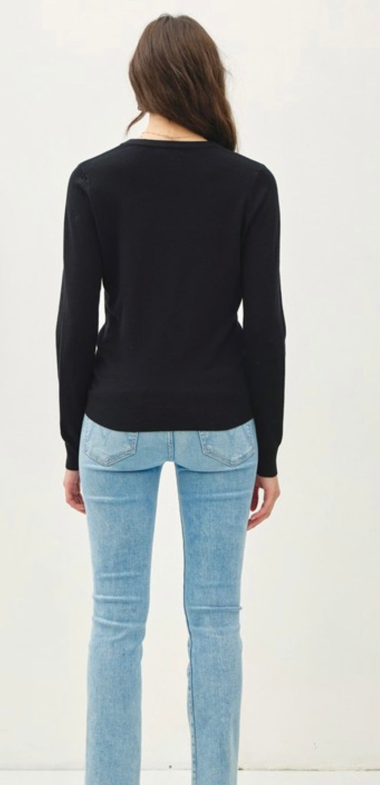 Classic Round Neck Super Soft Sweater- Available in 2 Colors!
