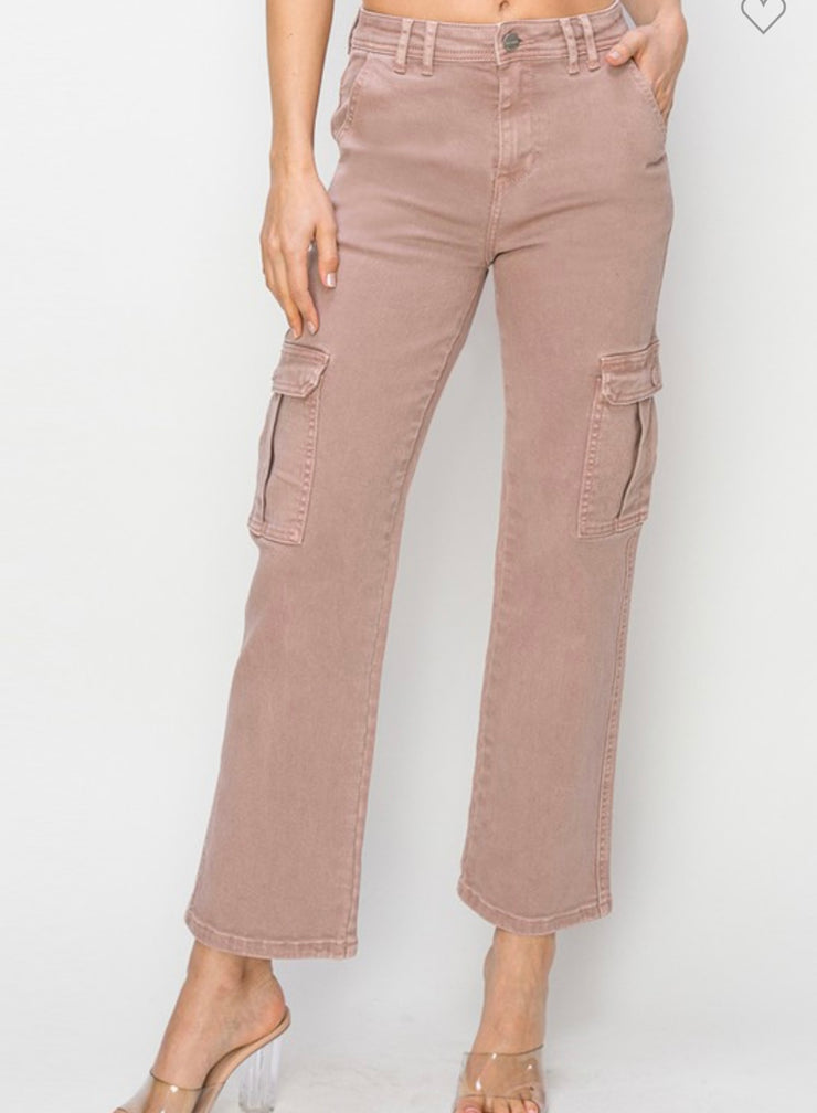 Mauve Cargo Jeans