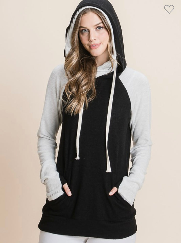 Super Soft Brushed Pullover Hoodie With Thumbholes