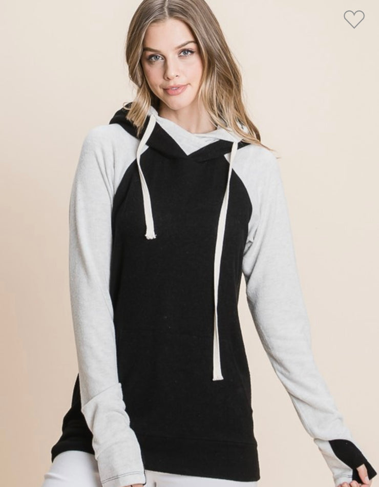 Super Soft Brushed Pullover Hoodie With Thumbholes