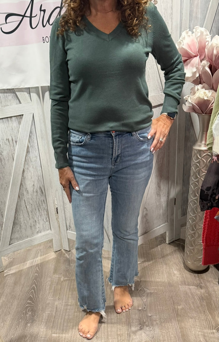 Classic V Neck Knit Sweater- Available in 3 Colors!