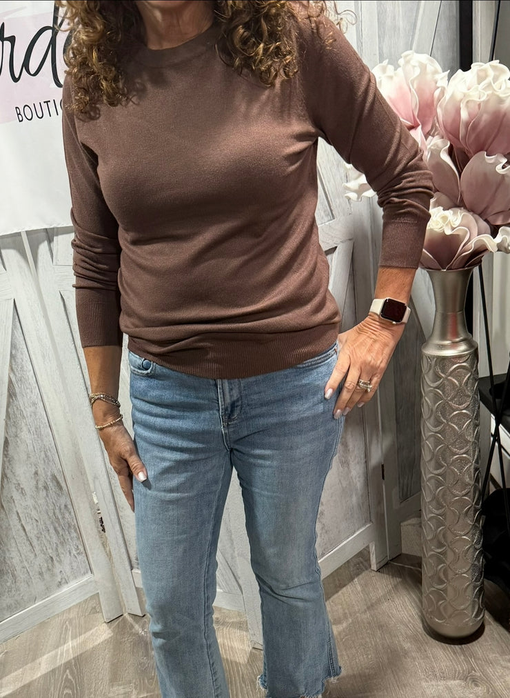 Classic Round Neck Super Soft Sweater- Available in 2 Colors!