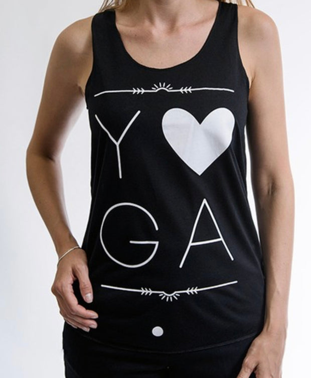 Black Yoga Love Tank Top