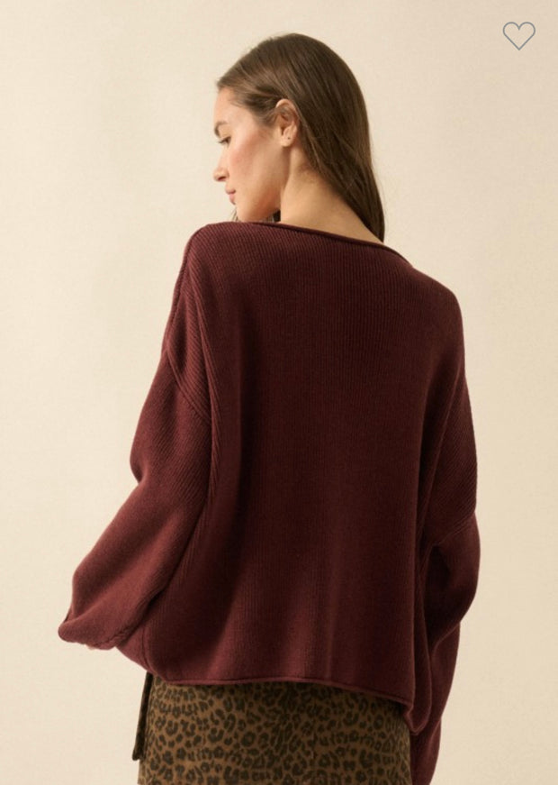 Solid Rib Knit Oversized Sweater- Available in 3 Colors!