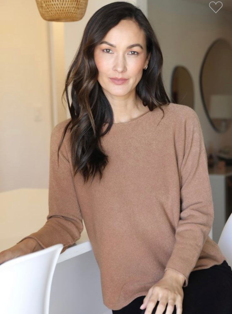 Solid Pullover Sweater- Available in Camel & Olive