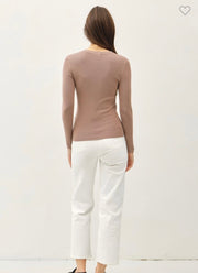 Mocha Rib Knit Top