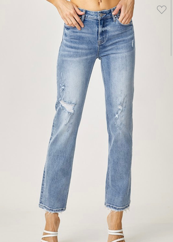 Mid Rise Slouch Jeans