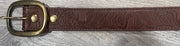 Brown Embossed Leather Belt