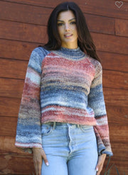 Multi Color Mock Neck Sweater
