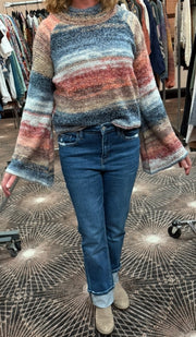 Multi Color Mock Neck Sweater