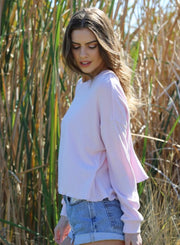 Baby Mauve Brushed Rib Top