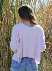 Baby Mauve Brushed Rib Top
