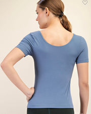 Athletic Wear!! Paradise Blue Buttery Soft Short Sleeve Top
