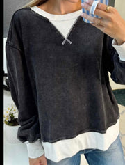 Black Mineral Washed Everyday Top