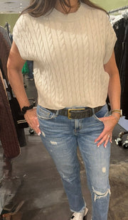Oatmeal Cable Sweater Vest