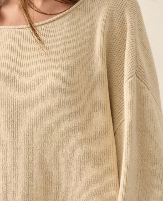 Solid Rib Knit Oversized Sweater- Available in 3 Colors!