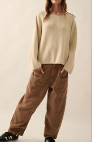 Solid Rib Knit Oversized Sweater- Available in 3 Colors!
